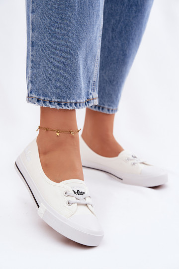 Zapatos casuales de estilo deportivo Lee Cooper LCIN-26-31-4356 color blanco 2