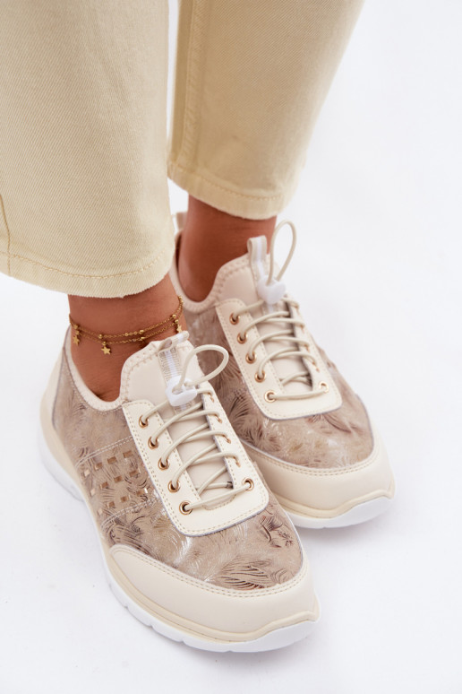 Estampado Piel zapatos Femenino D&A GR61-5990 beige