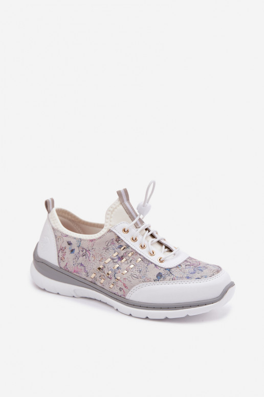 Estampado Piel zapatos Femenino D&A GR61-5990 el color blanco