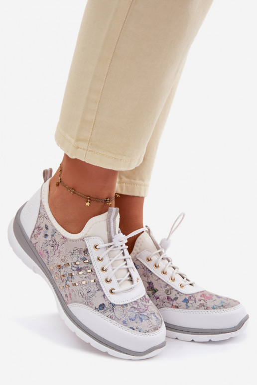 Estampado Piel zapatos Femenino D&A GR61-5990 el color blanco