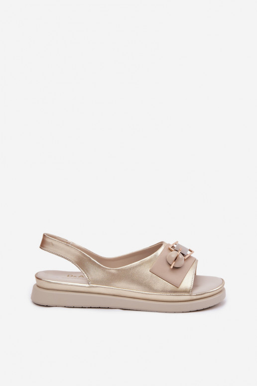 Sandalias de mujer Femenino con adornos D&A GR61-5932 color dorado