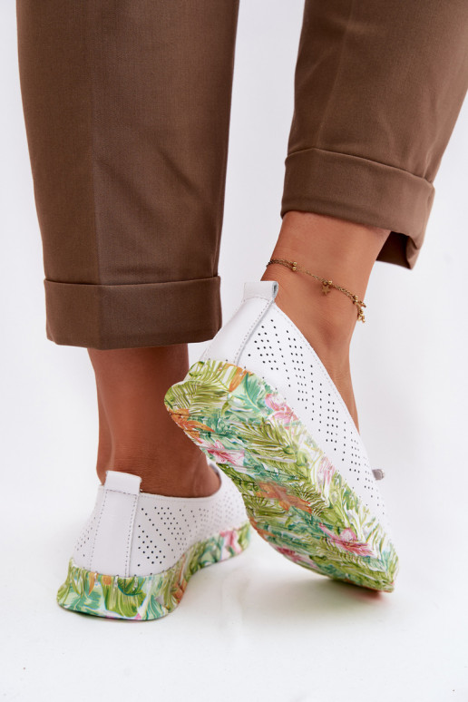 Piel zapatos Femenino S.Barski GR61-5970 el color blanco