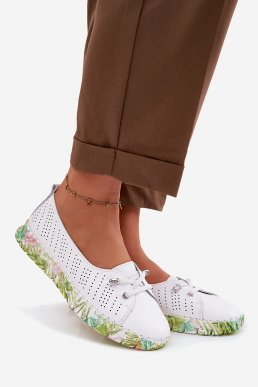 Piel zapatos Femenino S.Barski GR61-5970 el color blanco