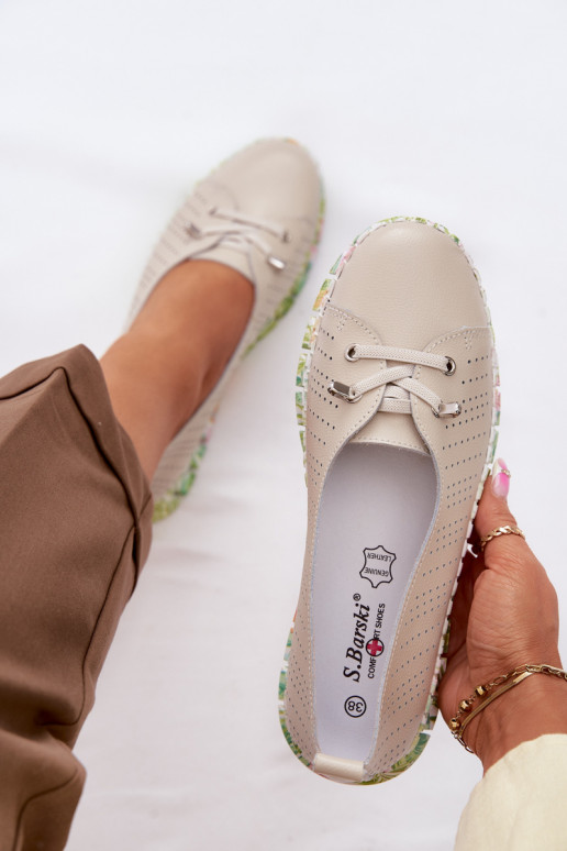 Piel zapatos Femenino S.Barski GR61-5970 beige