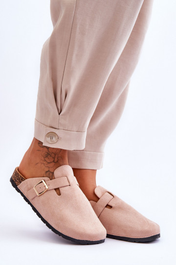 Zapatillas de ante con plataforma de corcho. beige Vellma 2