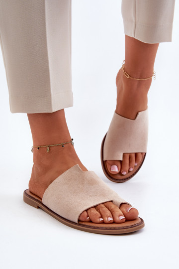Zapatillas de gamuza para mujeres color arena Amite
