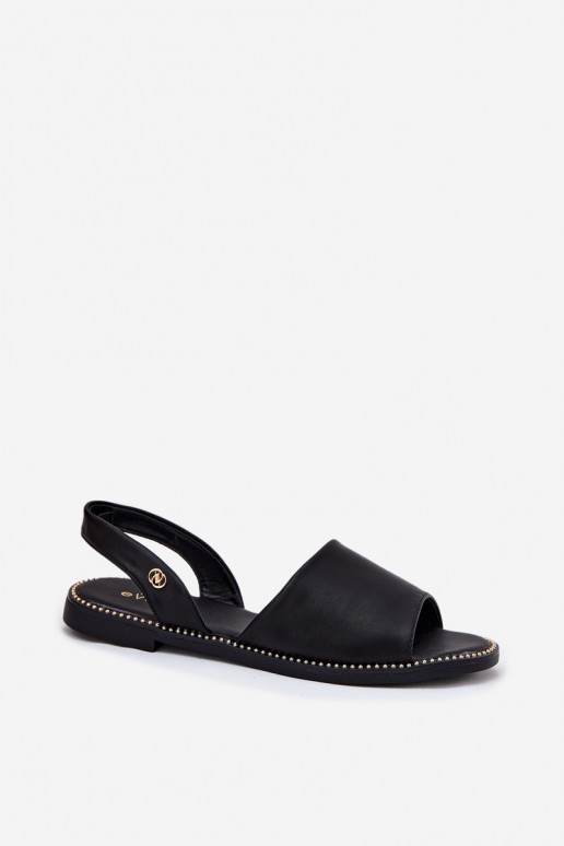 Sandalias de mujer con tacones anchos Eko Piel de color negro Dereka