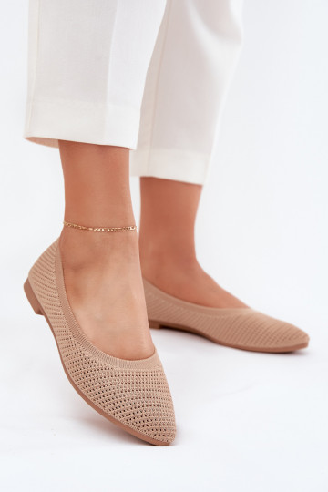 red Bailarinas de tela Femenino beige Sarina