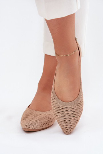 red Bailarinas de tela Femenino beige Sarina 2