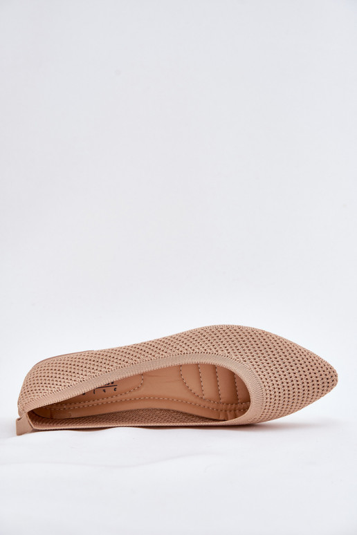 red Bailarinas de tela Femenino beige Sarina