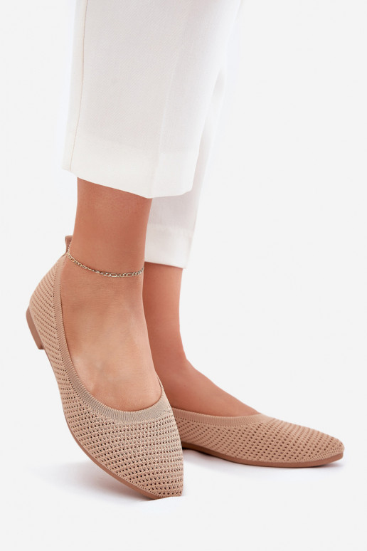 red Bailarinas de tela Femenino beige Sarina