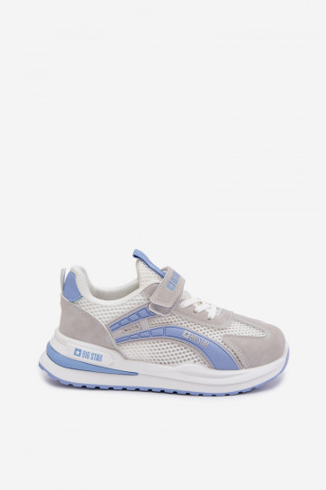 Zapatillas infantiles Big Star TT374153 HI-POLY SYSTEM color blanco-azul 2