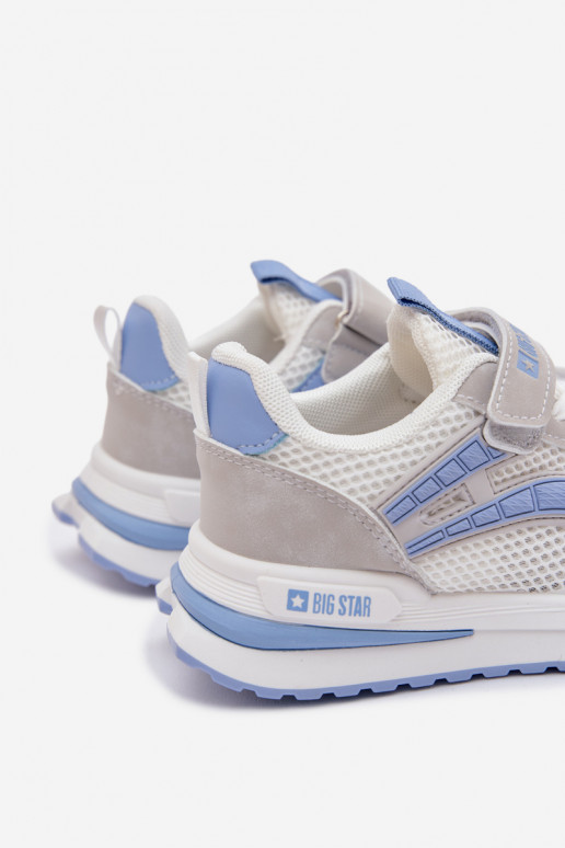 zapatos zapatillas de deporte para niños Big Star TT374153 HI-POLY SYSTEM Blanco-color azul