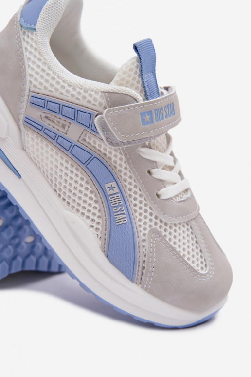 zapatos zapatillas de deporte para niños Big Star TT374153 HI-POLY SYSTEM Blanco-color azul