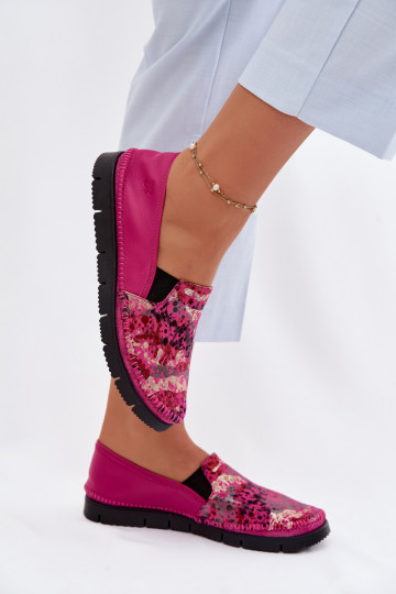 Zapatos de mujer de cuero con cierre Tai turiciejka 03512-73 color rosa