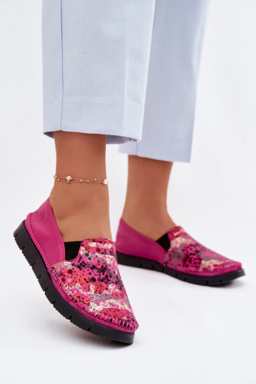 Zapatos de mujer de cuero con cierre Tai turiciejka 03512-73 color rosa 2