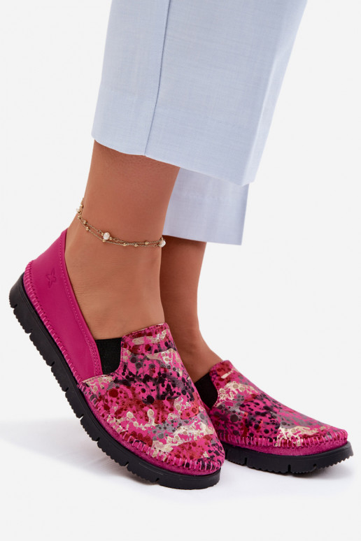 Botas de piel de mujer. Tiene queciejka 03512-73 color rosa