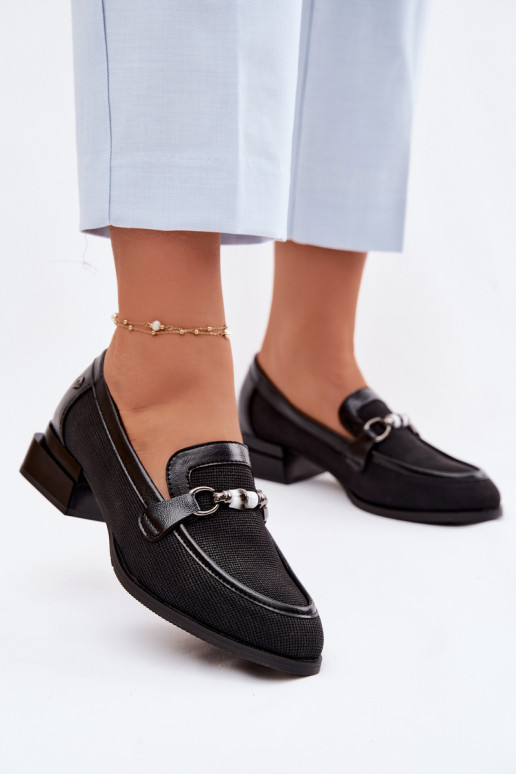 zapatos Femenino con tacones Con decoraciones Detalem de color negro Meliva