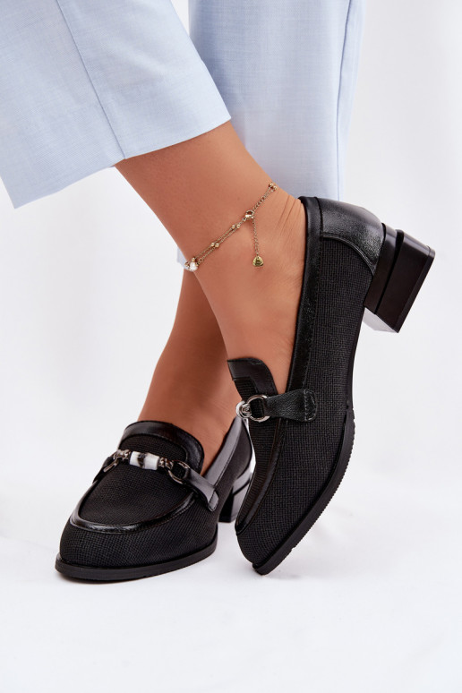 zapatos Femenino con tacones Con decoraciones Detalem de color negro Meliva