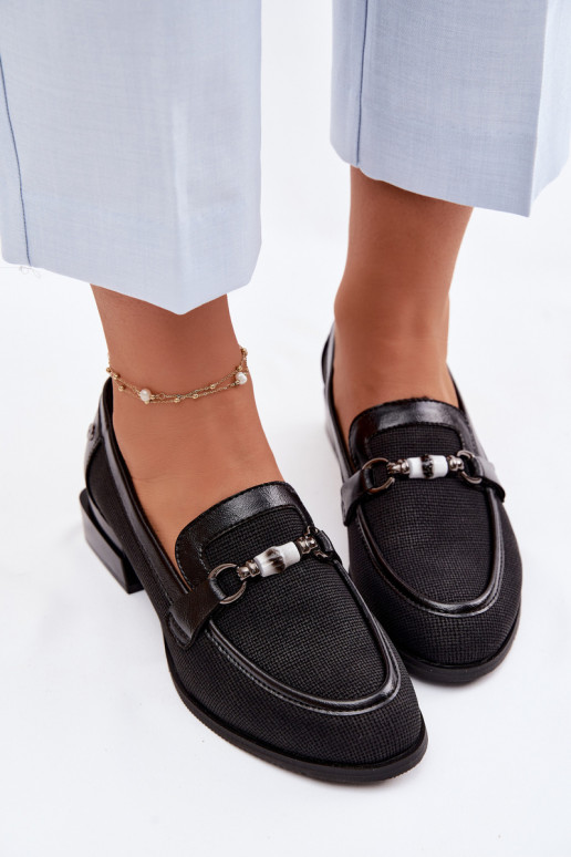 zapatos Femenino con tacones Con decoraciones Detalem de color negro Meliva