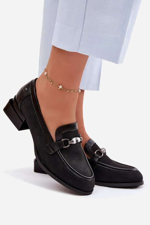 zapatos Femenino con tacones Con decoraciones Detalem de color negro Meliva