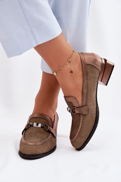 zapatos Femenino con tacones Con decoraciones Detalem color marrón Meliva