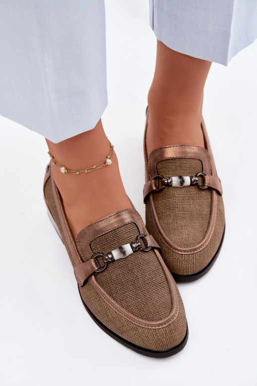 zapatos Femenino con tacones Con decoraciones Detalem color marrón Meliva