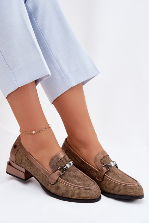 zapatos Femenino con tacones Con decoraciones Detalem color marrón Meliva