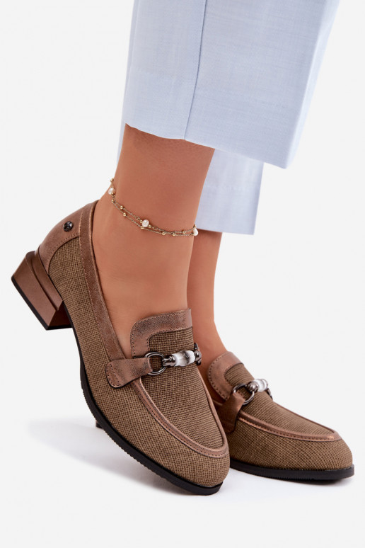 zapatos Femenino con tacones Con decoraciones Detalem color marrón Meliva