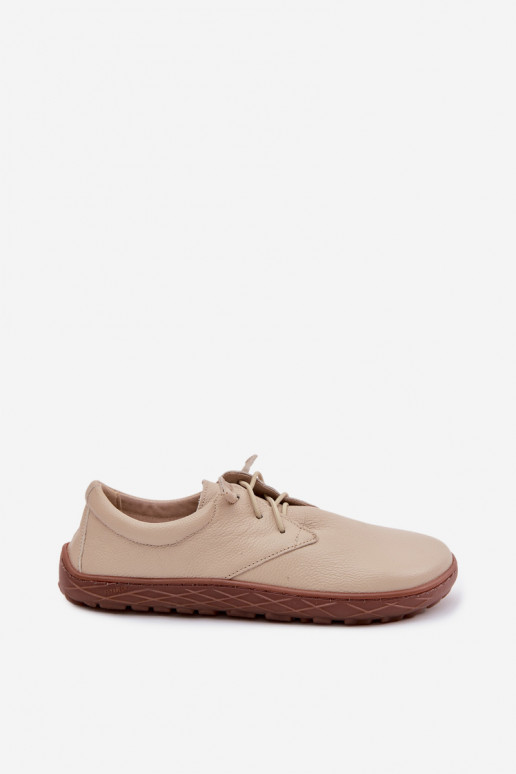 Piel zapatos Barefoot Femenino Zazoo 10189 beige