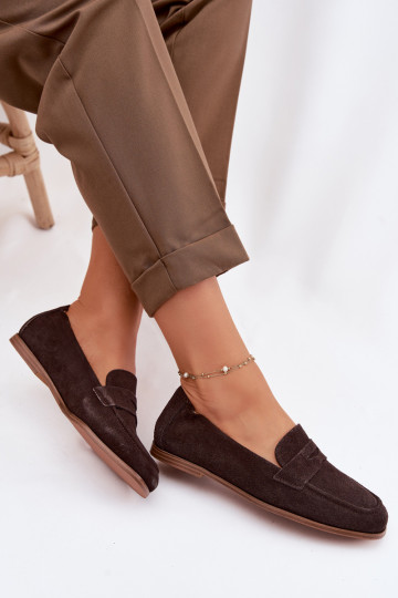 Mocasines con plantilla de ante Vinceza 18122 color chocolate