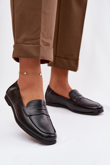 Mocasines con plantilla de cuero natural Vinceza 18121 color negro 2