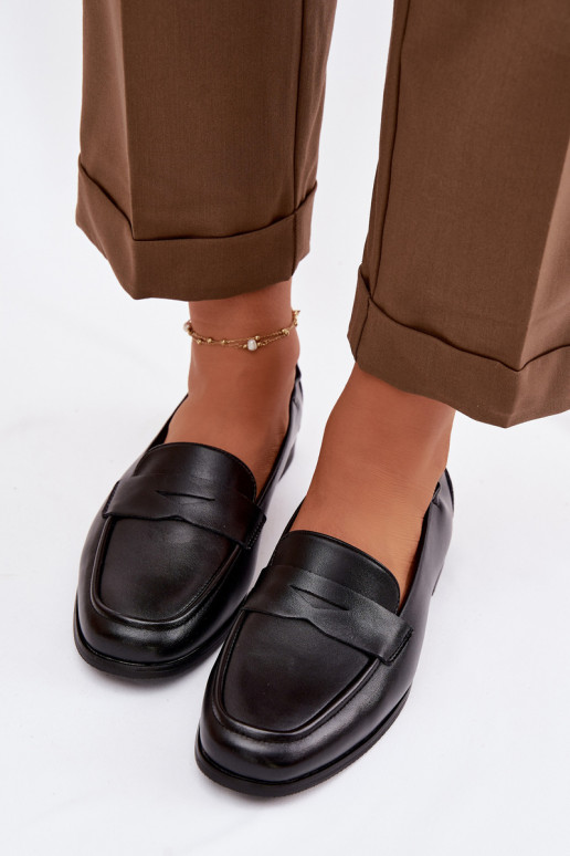 MocasinesActivadoturalnej Skóry Vinceza 18121 de color negro