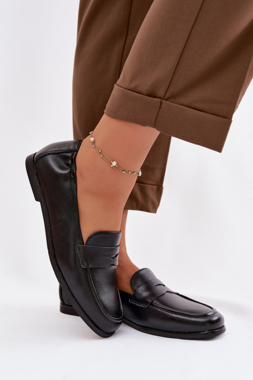 MocasinesActivadoturalnej Skóry Vinceza 18121 de color negro