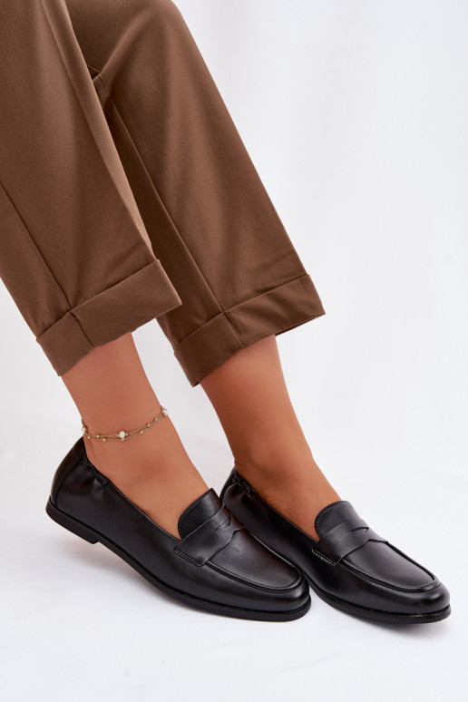 MocasinesActivadoturalnej Skóry Vinceza 18121 de color negro