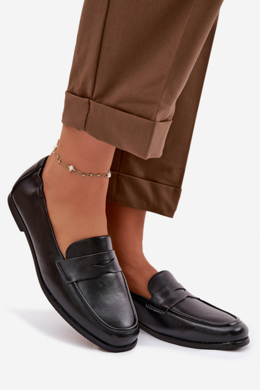 MocasinesActivadoturalnej Skóry Vinceza 18121 de color negro