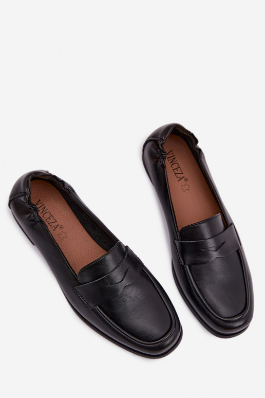 MocasinesActivadoturalnej Skóry Vinceza 18121 de color negro