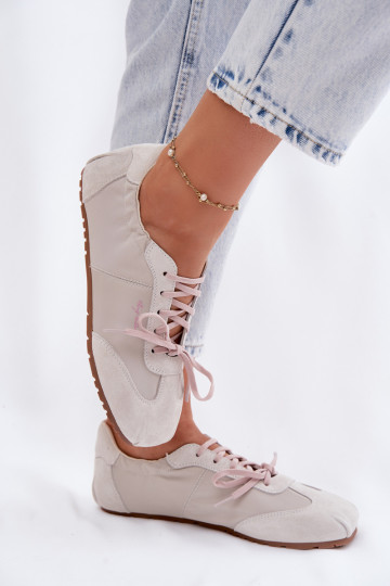 Zapatillas deportivas de gamuza para mujer Big Star TT274599 color arena