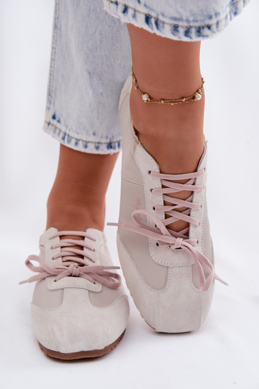 de gamuza Zapatillas modelo zapatos. Mujer baja Big Star TT274599 beige