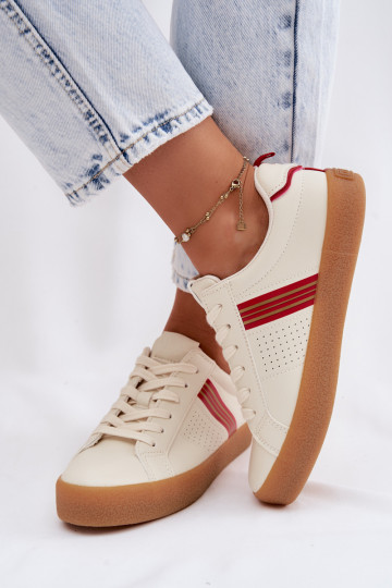 Eko Piel Zapatillas modelo zapatos. Femenino Big Star TT274307 color marfil 2