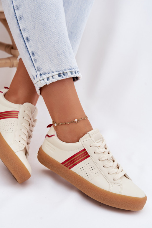 Eko Piel Zapatillas modelo zapatos. Femenino Big Star TT274307 color marfil