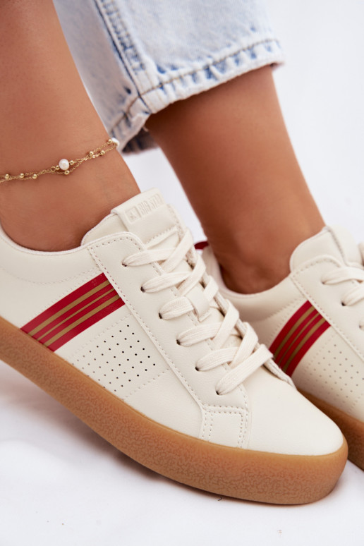 Eko Piel Zapatillas modelo zapatos. Femenino Big Star TT274307 color marfil