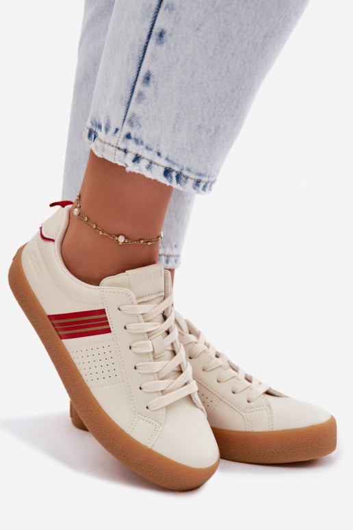 Eko Piel Zapatillas modelo zapatos. Femenino Big Star TT274307 color marfil