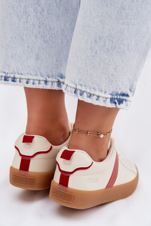 Eko Piel Zapatillas modelo zapatos. Femenino Big Star TT274307 color marfil