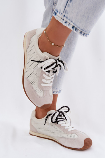 Piel de gamuza Zapatillas modelo zapatos. Femenino Big Star TT274555 el color blanco