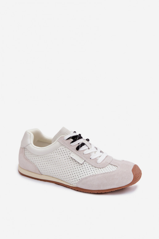 Piel de gamuza Zapatillas modelo zapatos. Femenino Big Star TT274555 el color blanco