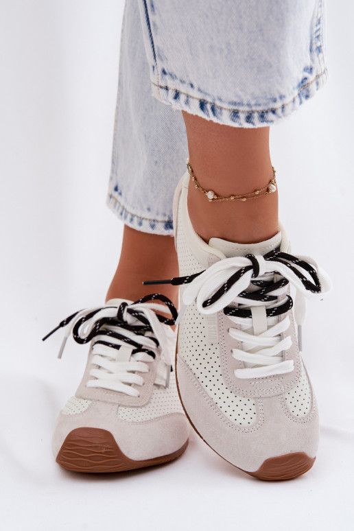 Piel de gamuza Zapatillas modelo zapatos. Femenino Big Star TT274555 el color blanco