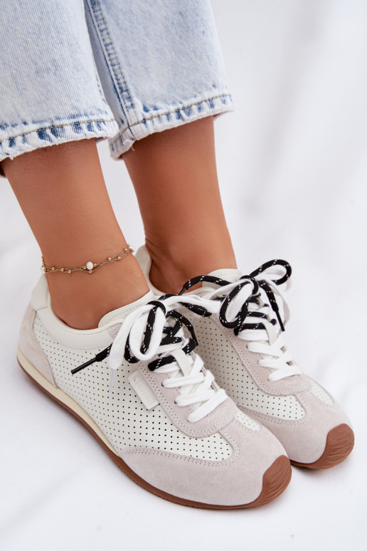 Piel de gamuza Zapatillas modelo zapatos. Femenino Big Star TT274555 el color blanco