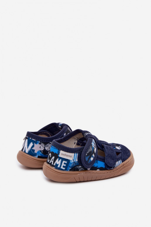 Zapatillas Barefoot Infantil Milami Pelotas azul oscuro Lumi