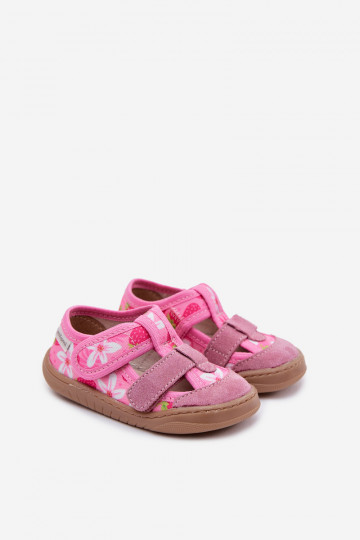 Chanclas infantiles de piscina Milami con fresas color rosa Lumi